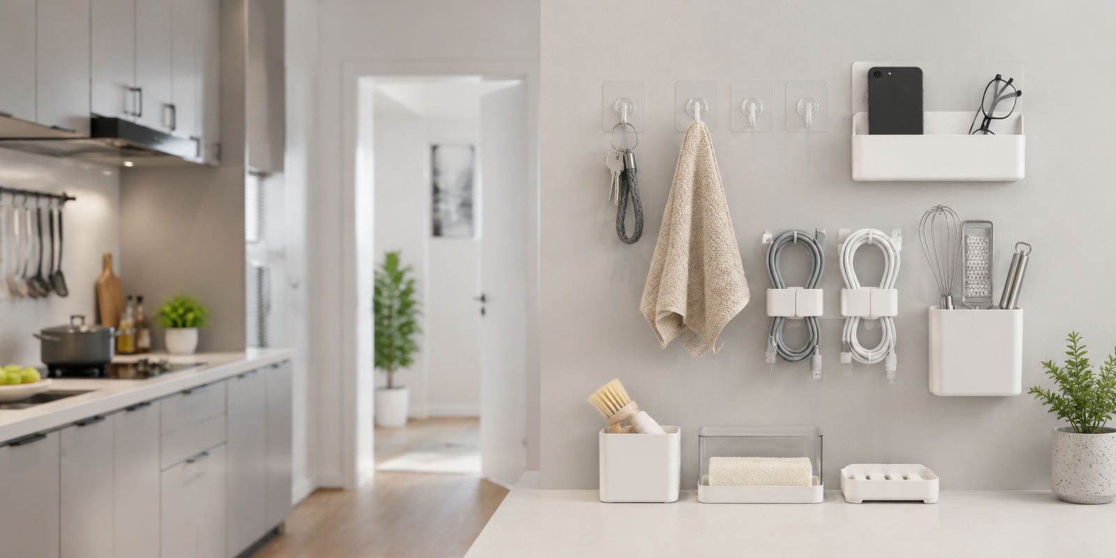 Illustrative home organization application scene
